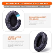 Wicked Cushions Replacement Earpads for ATH M50X M40X M30X Headphones & More | Upgraded Thickness, Enhanced Comfort
