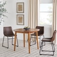 thumbnail image 4 of Walker Edison Modern Solid Wood Oval Extension Dining Table - Caramel, 4 of 13