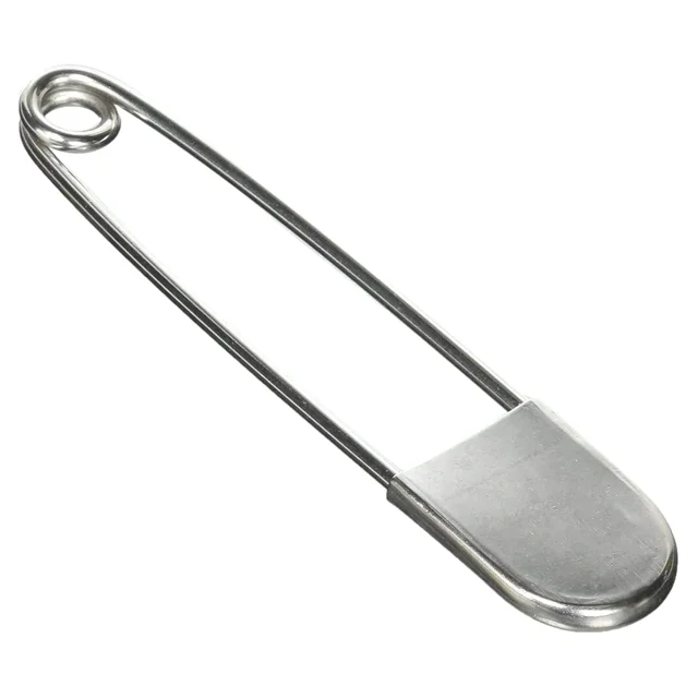 Tool Gadget Imperdibles de seguridad grandes, Imperdibles de 5 pulgadas, 10 PCS Imperdibles de seguridad de acero inoxidable Grandes, Imperdibles de seguridad XL enormes y fuertes plateados