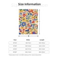 thumbnail image 2 of Flowers Doodle Holiday Lightweight Plush Fuzzy Cozy Soft Blankets 50"X40", 2 of 5