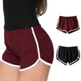 thumbnail image 1 of 2 Pièces Femmes Shorts de Sport Shorts Rétro Yoga Actif Shorts Pantalons avec des Bords Colorés, 1 of 6