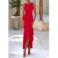 thumbnail image 4 of Vestido largo PRETTYGARDEN 2025 sin mangas con volantes para mujer, 4 of 6