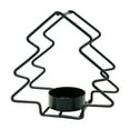 thumbnail image 2 of Foqnuq Christmas Tree Candle Holder, Iron Metal Candle Stand & Tea Light Holder, Holiday Table Centerpiece, Black/Gold Rustic Mantel Home Decor, 2 of 7