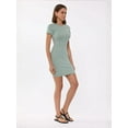 thumbnail image 2 of Solid Round Neck Bodycon Mini Dress, 2 of 5