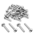 thumbnail image 1 of MroMax 20 Pcs M4 x 18mm Vis de Machine à Tête de Poêle Phillips, Acier Inoxydable 304 18-8, Entièrement Fileté, Vis de Tête Croisée Métrique Argent Gris pour Poignée de Tiroir d'Armoire, 1 of 4