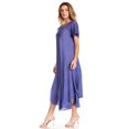 thumbnail image 3 of Sakkas Egan Long Embroidered Caftan Dress / Cover Up With Embroidered Cap Sleeves - A-Navy - One Size Regular, 3 of 5