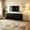 Black, variant on Farmhouse Curved Edge TV Stand with Large Cabinets for TVs up to 70", Minimalist Wood Grain Media Console with Cable Management, Mid Century TV Cabinet with Adjustable Shelves for Living Room, Walnut