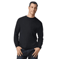 thumbnail image 3 of Gildan Heavy Cotton Long Sleeve T-Shirt for Men, Crew Neck Classic Fit Bulk Tee, Black, 3 Pack, S, 3 of 5