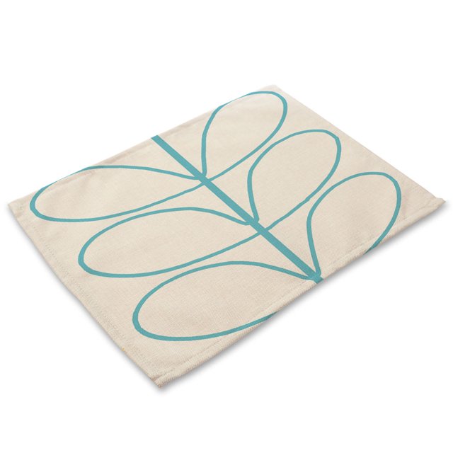 Tapete lavable resistente al calor con estampado de pétalos simples, tapete para taza y tazón de mesa (MG0021-12)