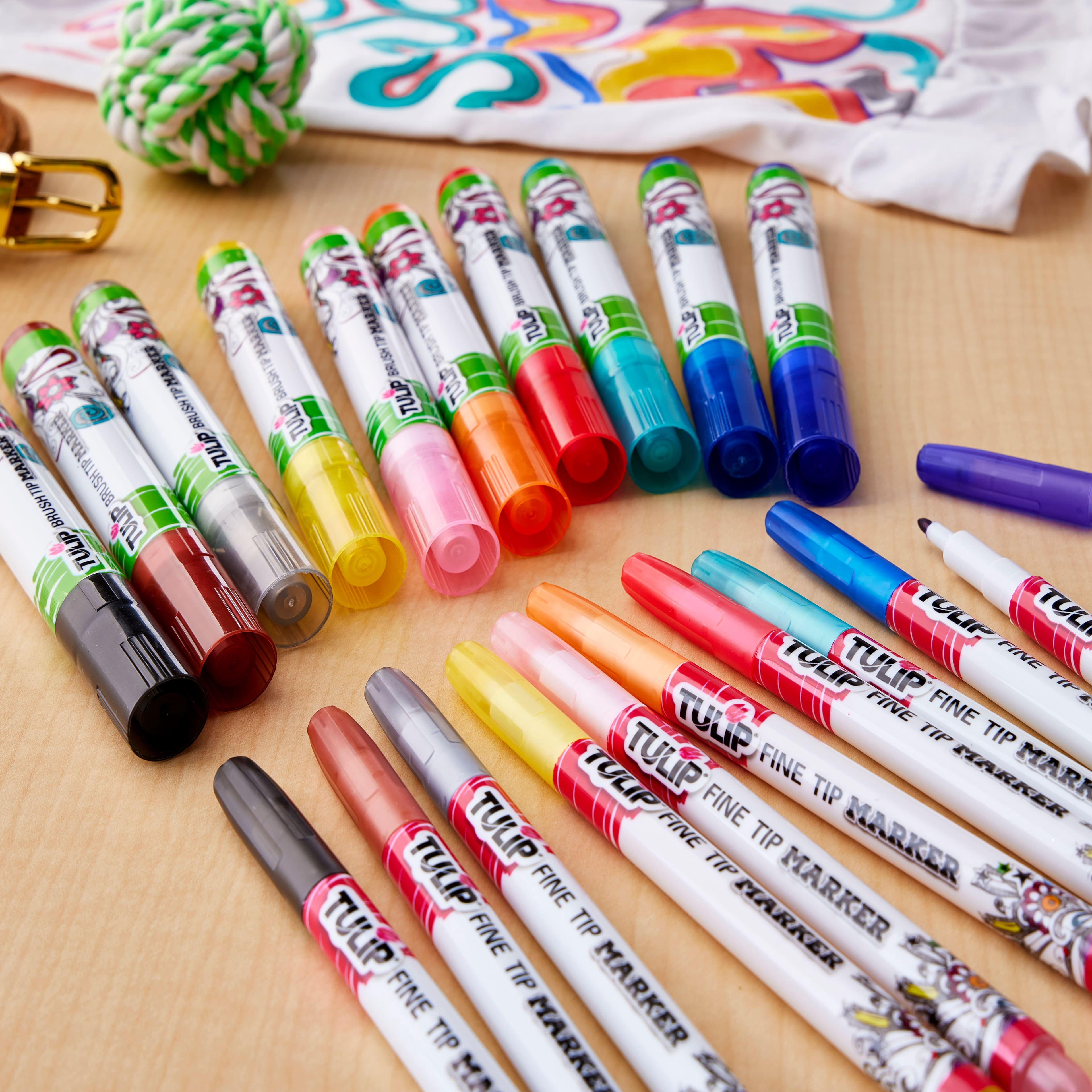Tulip Ultimate Fabric Markers Rainbow, 6 Packs: 24 ct. (144 total)