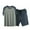 Mens Pajama Sets Clearance Army Green, variant on EOYWHK Big and Tall Pajama Sets for Men Ice Silk Lounge Set Summer Lightweight Color Blocked Basic T-Shirt and Elastic Waist Matching Pants Clearance,L-4XL