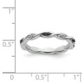 thumbnail image 2 of Sterling Silver Stackable Black and White Diamond Ring - .06 dwt - Size 7, 2 of 2
