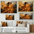 thumbnail image 4 of Designart "Stylish Orange Dress Movement I" People Floater Framed Canvas Wall Art, 4 of 7