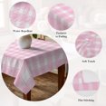 thumbnail image 5 of Pink Checkered Table Cloth Waterproof Tablecloths, Farmhouse Plaid Buffalo Elegant Tablecloth Dining Table Cover for Kitchen Party Tabletop Outdoor, Rectangle Tablecloth 60x120 Inch, 5 of 9