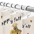 thumbnail image 6 of Shower Curtain 36"W x 72"L Thanksgiving Autumn Pumpkin Scarecrows Fabric Shower Curtains Set with Hooks Water Repellent Bathroom Curtains Machine Washable Bathroom Accessories, 6 of 6