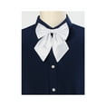 thumbnail image 5 of INSPIRE CHIC  Women's Adjustable Solid Pre-Tied Bowknot Self Halter Neck Bow Tie White 13*16cm/5.12"*6.30", 5 of 5