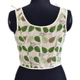 thumbnail image 5 of Lilgiuy Women Leaves Printing Forward Bandage Retro Corset Straps Tank Top Green,12 Fall Clothes for 2022 Spring Winter, 5 of 5