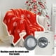 thumbnail image 5 of Manta de sofá de dormitorio de doble grosor con estampado de copos de nieve navideños, 5 of 6