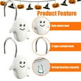 thumbnail image 6 of GBAYXJ 12 Halloween S Shaped BlackandWhite GhostShower Curtain Hooks Shower Curtain Hooks Can Bear 5KG RustProof AntiCollision Bath Ring Hangers Suitable For Bathroom Kitchen, 6 of 9