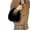 Black, variant on Soft Faux Furs Handbag Fashion Plush Shoulder Bag Half Purse Casual Tote Bag Simple Dumpling Bag for Cold Weather