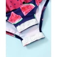 thumbnail image 7 of KIMI BEAR Newborn Baby Girls One-piece Swimsuits 3-6 Months Summer Bathing Suits Off the Shoulder Sleeveless Halter Bow Watermelon Beach Wear Holiday Rash Guard with Headband 2pcs Pink, 7 of 7