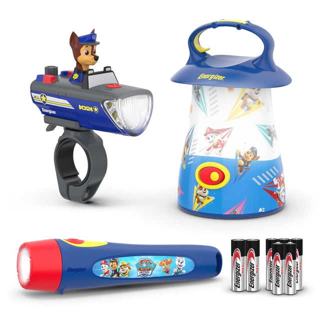 Set de Regalo Energizer Paw Patrol con Linterna, Lámpara y Luz para Bicicleta