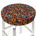 thumbnail image 3 of Gukieu Daisies Flowers Print Round Chair Cover, Dust-proof and Non-slip Bar Chair Protective Cover, Suitable for Bars, Restaurants, Offices-13 inch, 3 of 7