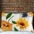 thumbnail image 6 of Pillowcases Sunflowers and Butterflies Pillow Cases Set of 2 Pillow Cover Cushion Case Rectangle Pillowcase with Hidden Zipper 20x26 Inch Home Decor, 6 of 6