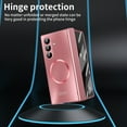 thumbnail image 4 of Dteck Magnetic Case for Samsung Galaxy Z Fold 6,Shockproof Electroplated PC Hinge Protection Case Compatible Mag Safe Built-in Front Screen Protector Slim Cover for Galaxy Z Fold 6,Rosegold, 4 of 9