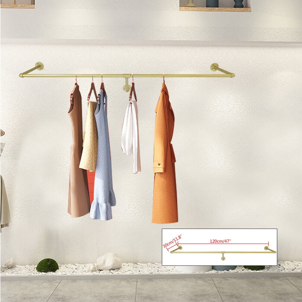 Clothing Rack Gold Pipe Clothes Rack for Hanging Clothes 47x11.8