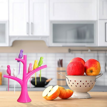 

Winter Savings Clearance! SuoKom Birdie Fruit Fork Birds On The Tree Dessert Cake Dinnerware Party Cocktail