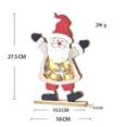 thumbnail image 2 of Christmas decorations wooden ornaments Santa Claus glowing night lights shopping mall window decorations, 2 of 5