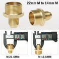 thumbnail image 3 of tooloflife Brass Connector Home Garden Connectors Accessories Durable Easy to Use Gold 8 Choice, 3 of 3