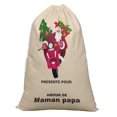 thumbnail image 3 of Printtoo 2 Pcs Large Santa Sacks With Drawstring Canvas Xmas Gifts Bags For Kids Christmas 27x20 Inch, 3 of 9