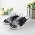 thumbnail image 3 of POLERO Halloween Spider Web Womens Slip On Mules with Arch Support Mesh Breathable Walking Sneakers Close Toe Backless Sneaker Garden Clogs, 3 of 7