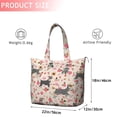 thumbnail image 4 of Schnauzer Dog and Flower Floral Travel Tote Bags for Women Carry On,Large Weekender Bags for Women Travel,Multi Functional Duffle Bag for Work,Shopping,Sports, 4 of 5