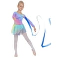 thumbnail image 3 of Arshiner Kids Girls Classic Long Sleeve Leotard Dance Ballet Dress, 3 of 5