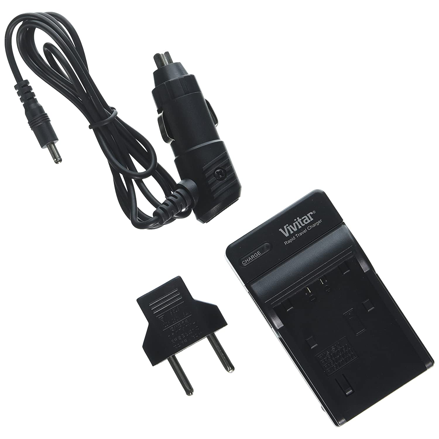Vivitar New QC102 Battery Charger w/Euro Adapter,Battery Charger for