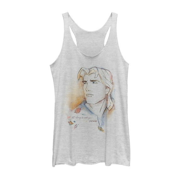 Women's Pocahontas Forever John Smith  Racerback Tank Top White Heather X Large