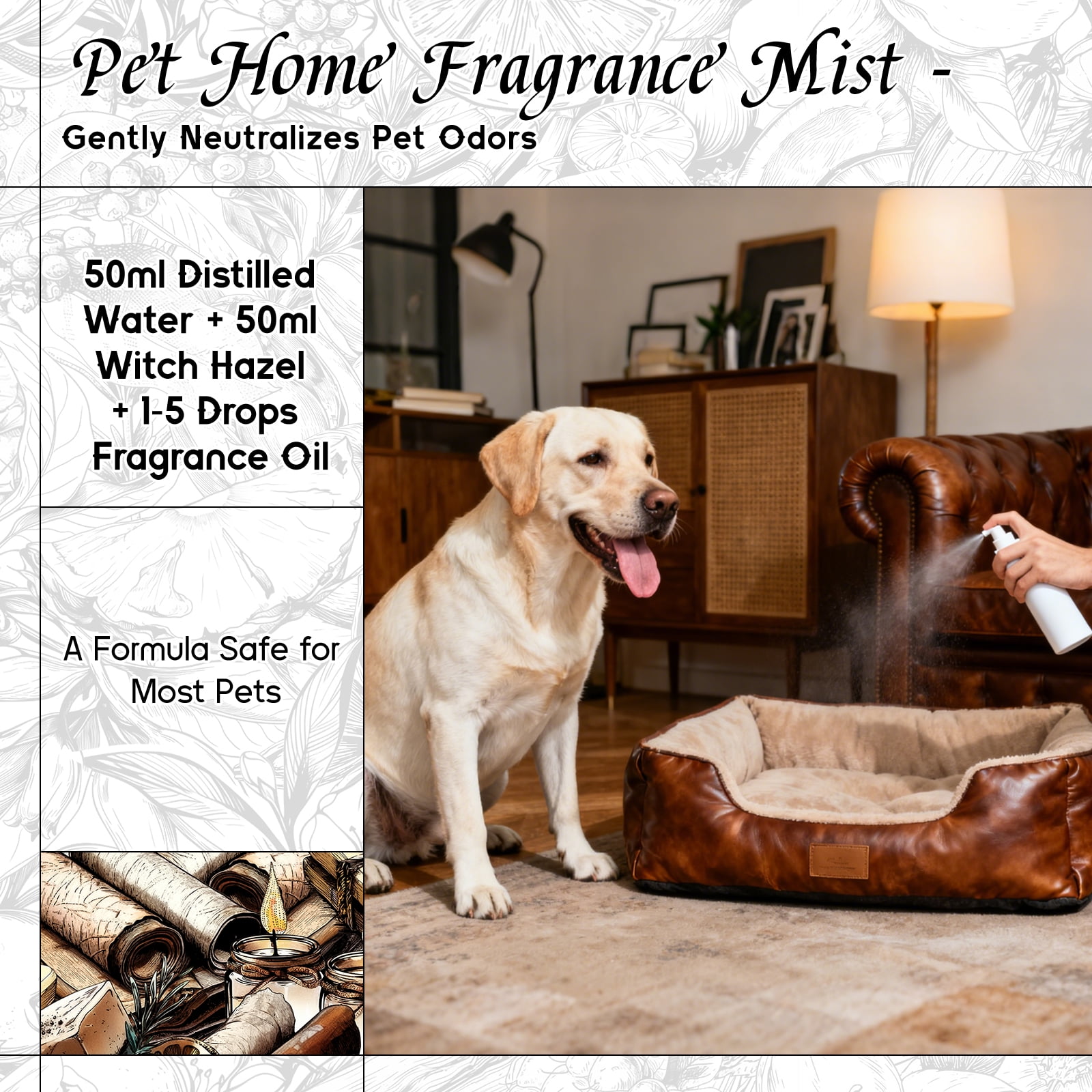 HIQILI Leather Fragrance Oil, Men's Scent, 30mL for Car Diffuser Air Freshener Soap&Candle Making