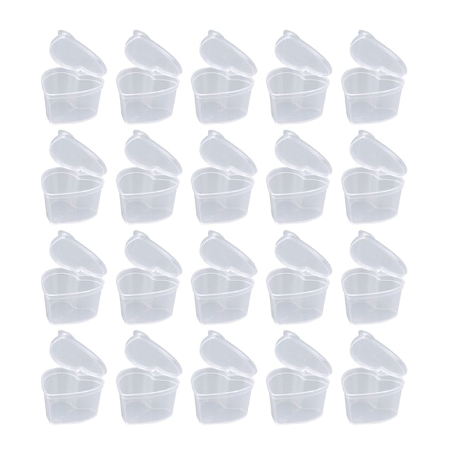 COOPHYA 25 Pcs Bac Transparent en Forme de Cœur pour Rangement de Médicaments Boîte Transparente pour Femmes