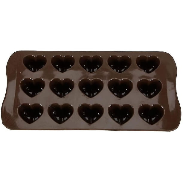 Moldes de silicona en forma de corazón para chocolate, molde de silicona en forma de corazón, para chocolates, pasteles, gelatina, pudín, fondant de silicona antiadherente para