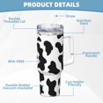 thumbnail image 5 of Uemuo Milk Cow Print 40oz Ice Bully With Handle And Straw Stainless Steel Vacuum Insulated Cup And 2 In 1 Straw Lid Insulated Travel Tumbler, 5 of 8