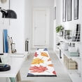 thumbnail image 4 of Yayeee Runner Rug for Bedroom 2'x6' Machine Washable Hallway Non Slip Mat, Blue Leaves, 4 of 8