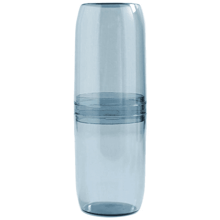 2 Pièces Tasse Brosse à Dents Voyage Portable Bleu + Rose - Organisateur Dentifrice