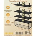 thumbnail image 2 of Repisas Flotantes Estantes De Madera Cocina Baño 4pzs Modelo Negro, 2 of 4