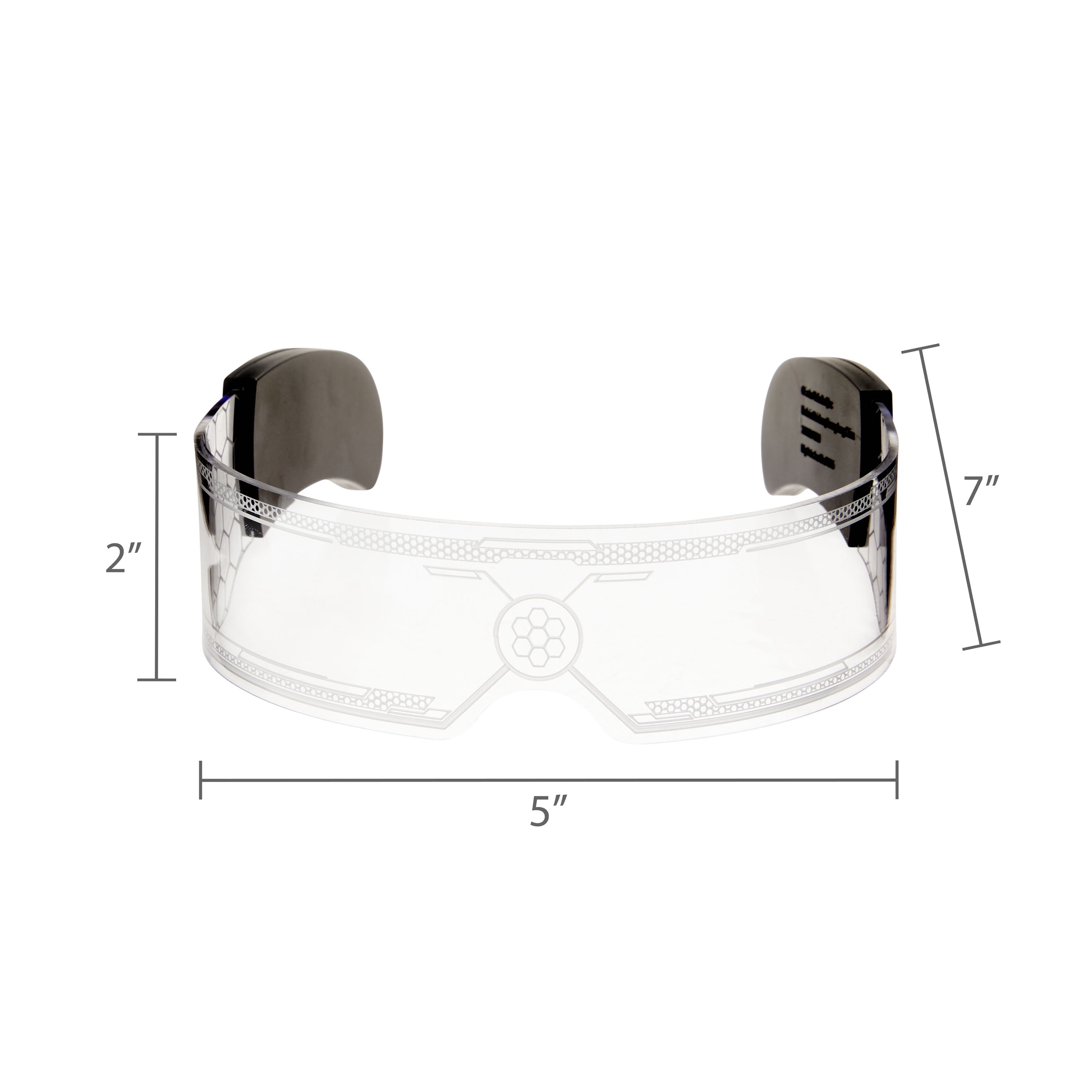 クッション　EDC NOCARE ESPY square cixeur Light Up Cyber Visor Glasses for Adults, Clear, Multi Color