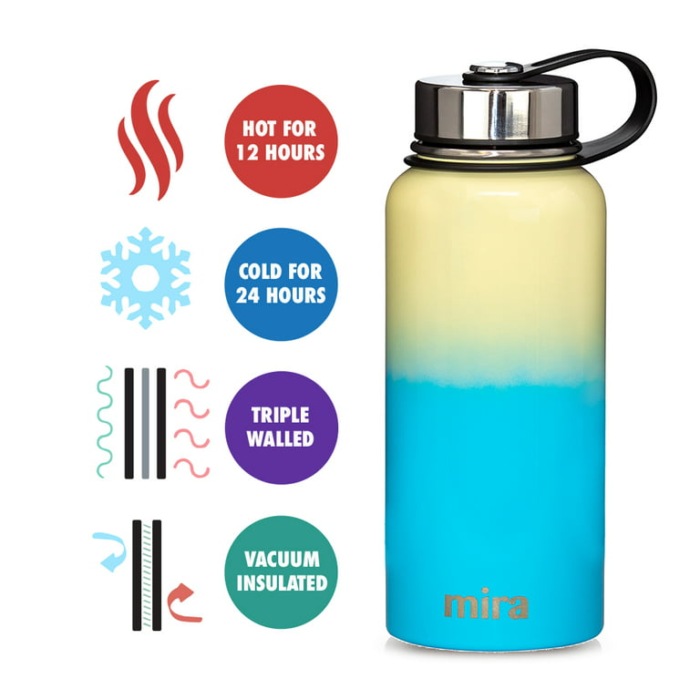 VOLCAROCK Insulated Sports Water Bottle 24oz- Hydro Vacuum Insulated Flask,  BPA Free Double Wall Stainless Steel Water Bottle, Keep Cold 24 Hour/Hot