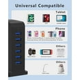 thumbnail image 4 of VHBW USB Tower 20W Charging Station, 6 USB Ports Charger Electric Desktop Multiple Charger Station Compatible with Smart Phone and Tablets Etc, 4 of 6