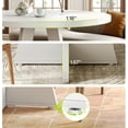 thumbnail image 5 of LITTLE TREE Round Dining Table for 4-6 People, 47 Inches White Circle Dinner Kitchen Dining Room Table with Wooden Pedestal Base for Kitchen, Living Room, 5 of 16